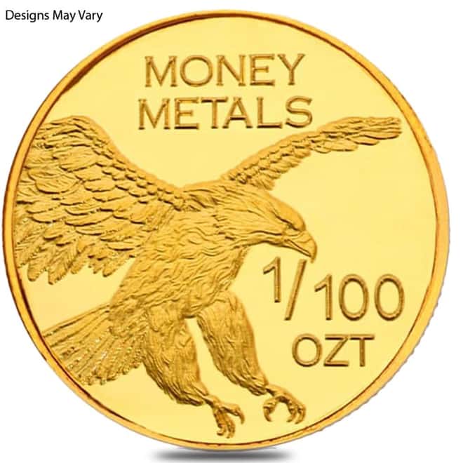 1/100 oz Generic Gold Round .999+ Fine (Secondary Market)