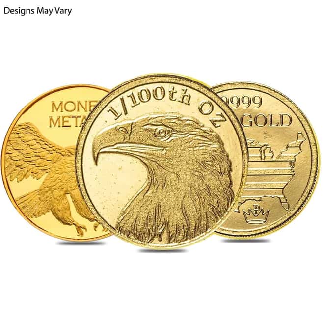 1/100 oz Generic Gold Round .999+ Fine (Secondary Market)