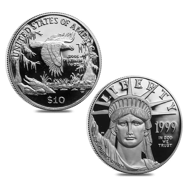 1999-W 1.85 oz Proof Platinum American Eagle 4-Coin Set