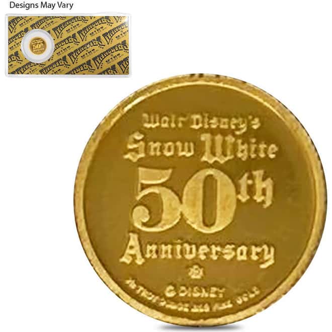 1/10 oz Rarities Mint Disney Gold Round (Random Design)