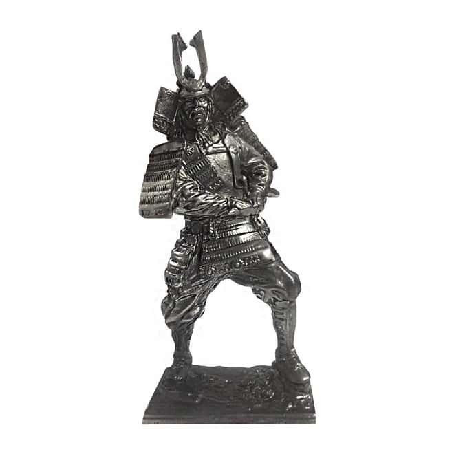 3 oz Japanese Samurai Warrior Cast Silver Bullion Exchanges .925 Silver Sterling (Antiqued)