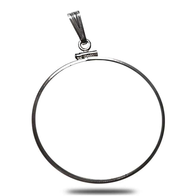 Sterling Silver 38.1 mm Coin Bezel Frame Mount for Silver Morgan/Peace Dollar Coin
