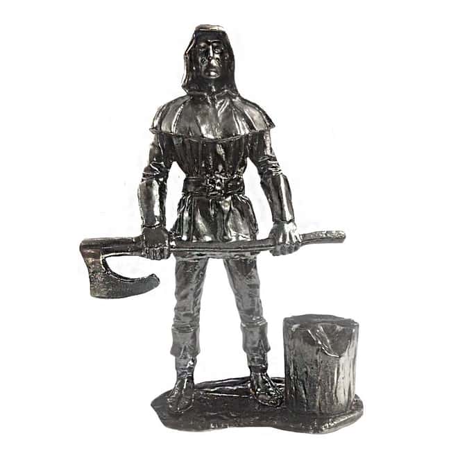 2 oz Headman Battle Axe Executioner Cast Silver Bullion Exchanges .925 Silver Sterling (Antiqued)
