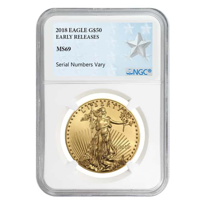 2018 1.85 oz Gold American Eagle 4-coin Set NGC MS 69 Early Releases (West Point Label)