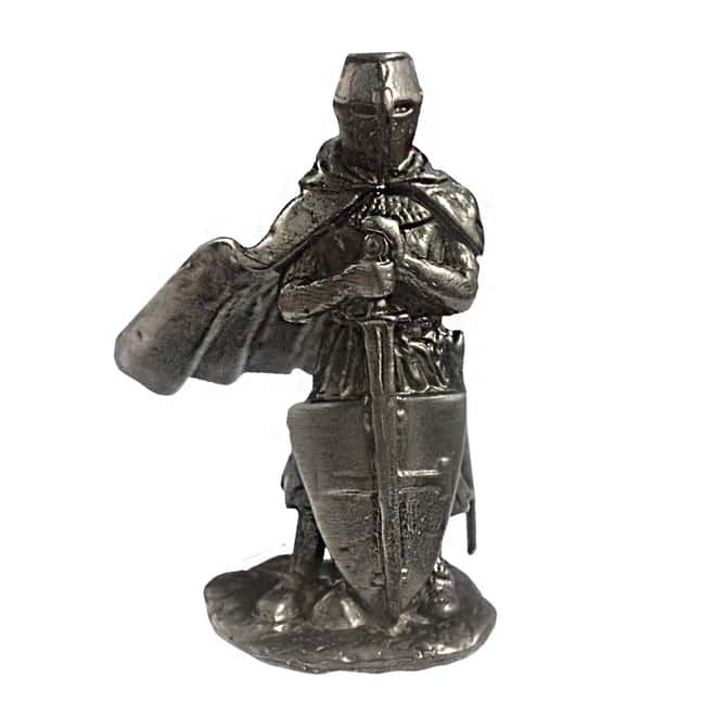 4 oz Knight of the Teutonic Order Cast Silver Bullion Exchanges .925 Silver Sterling (Antiqued)