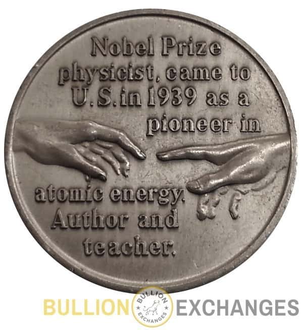 1901-1954 Enrico Fermi .995 oz Sterling Silver .925 High Relief Medal
