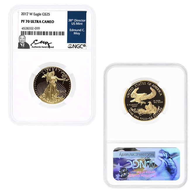 2017-W 1.85 oz Proof Gold American Eagle 4-Coin Set NGC PF 70 UCAM (Edmund C. Moy)