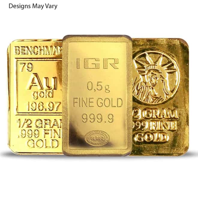 1/2 gram Generic Gold Bar .999+ Fine (Secondary Market)