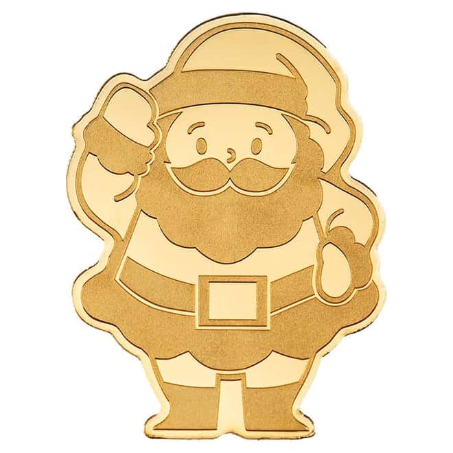 1/2 gram Gold Santa Claus Coin Palau .9999 Fine