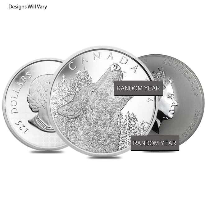 1/2 Kilo Random Mint Silver Coin .999+ Fine BU/Proof