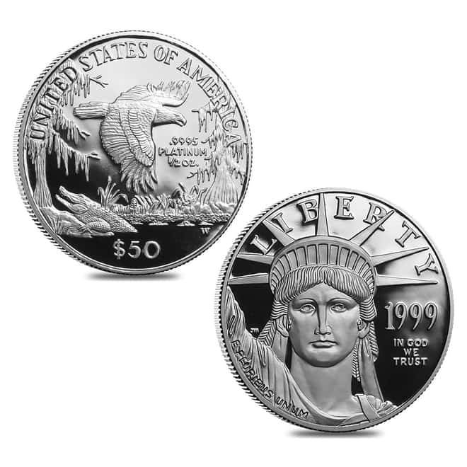 1999-W 1.85 oz Proof Platinum American Eagle 4-Coin Set