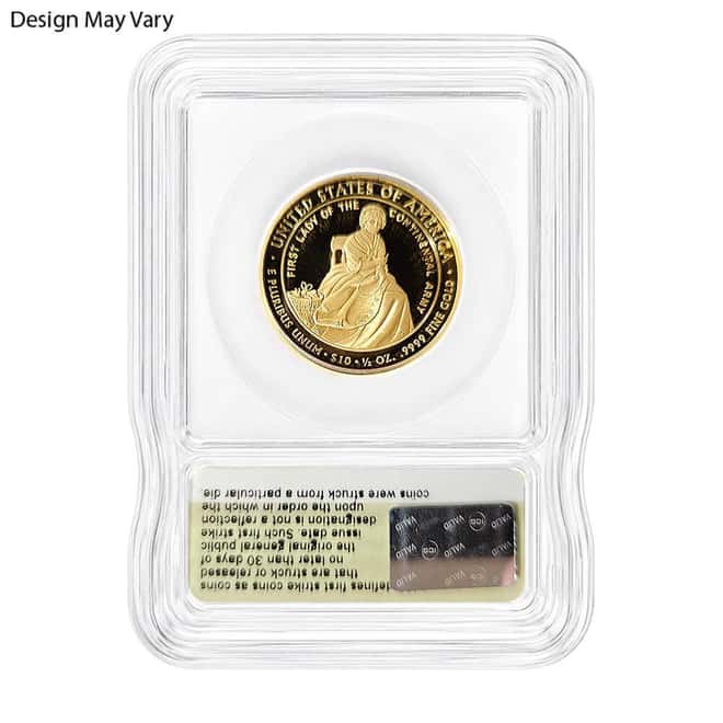 1/2 oz First Spouse Gold Coin ICG MS/PF 70 (Random Year)