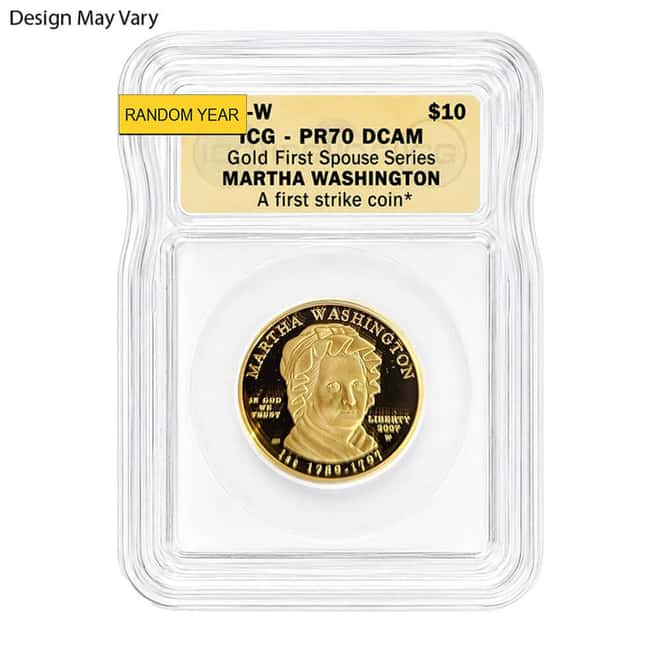 1/2 oz First Spouse Gold Coin ICG MS/PF 70 (Random Year)
