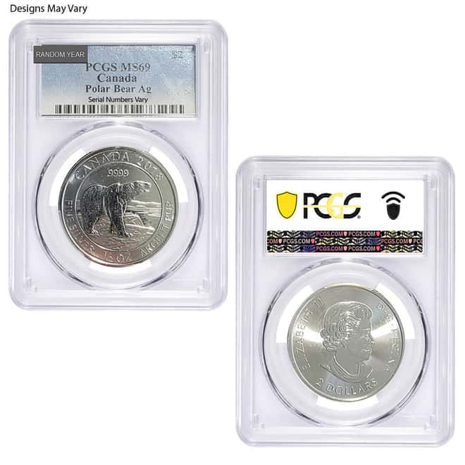 1/2 oz Silver Coin Random Mint NGC/PCGS MS/SP/PF 69 (Random Design/Year)