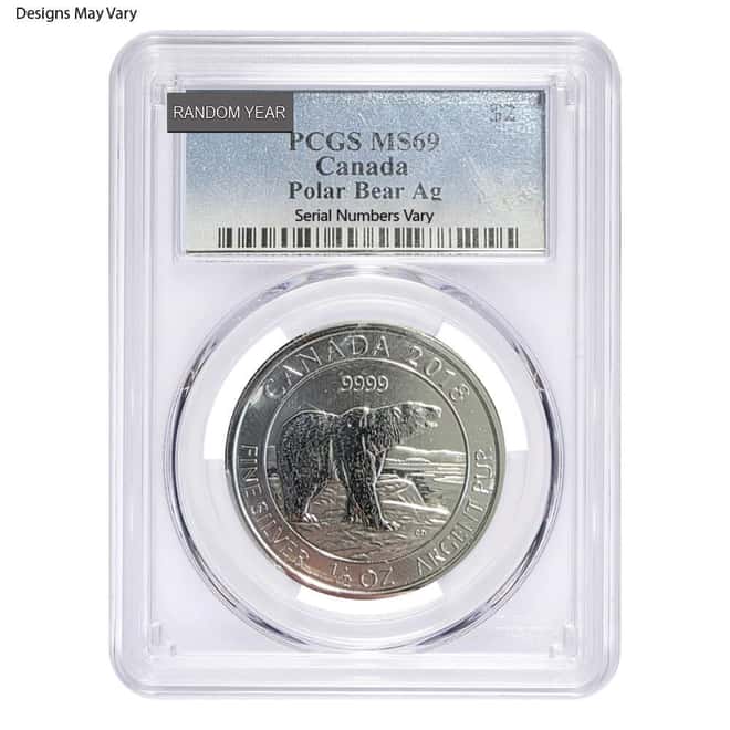 1/2 oz Silver Coin Random Mint NGC/PCGS MS/SP/PF 69 (Random Design/Year)