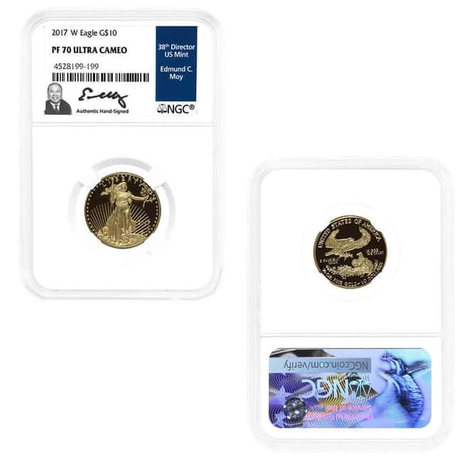 2017-W 1.85 oz Proof Gold American Eagle 4-Coin Set NGC PF 70 UCAM (Edmund C. Moy)