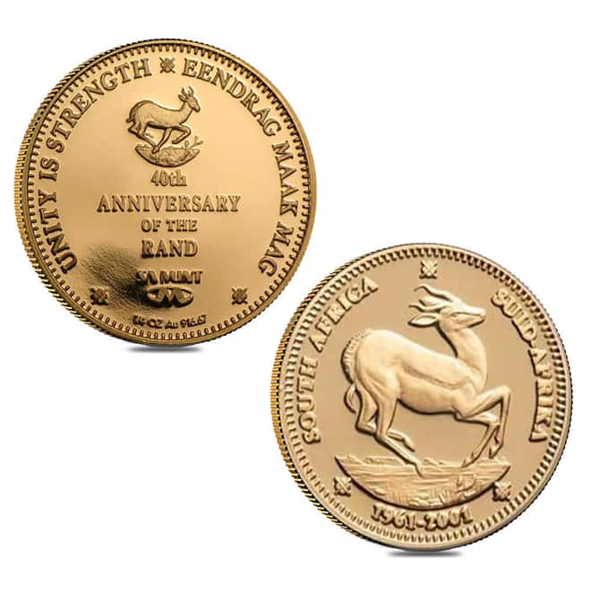 2001 South Africa 2.1 oz Proof Gold Krugerrand 40th Anniversary Set