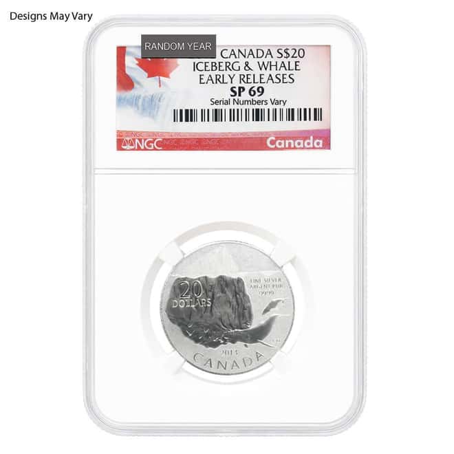 1/4 oz Silver Coin Random Mint NGC/PCGS MS/SP/PF 69 (Random Design/Year)