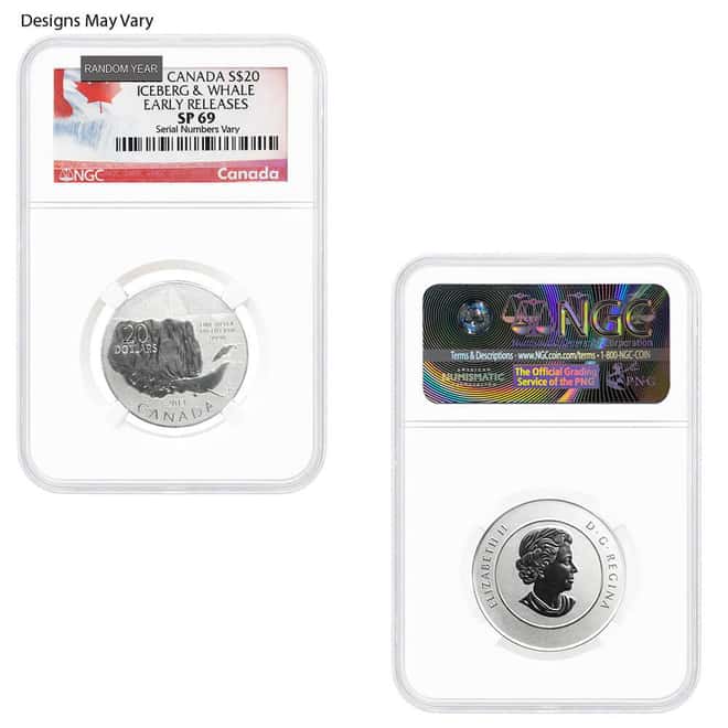 1/4 oz Silver Coin Random Mint NGC/PCGS MS/SP/PF 69 (Random Design/Year)
