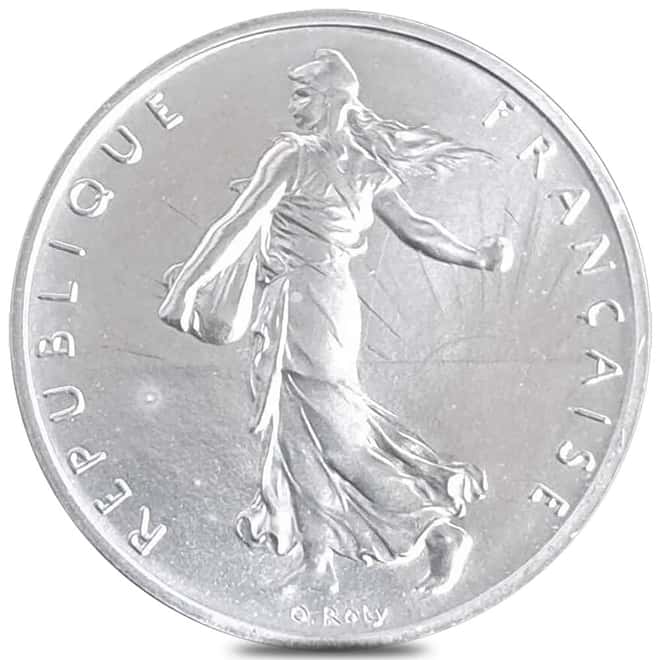 1 Franc Silver France Coin w/Box & COA (Random Year)