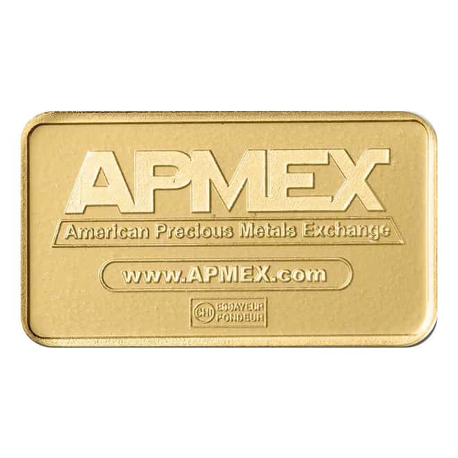 1 Gram APMEX Gold Bar .9999 Fine (in Assay)