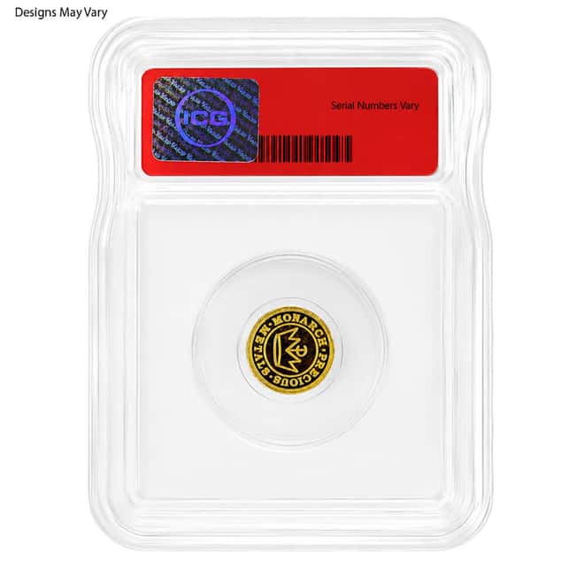 1 Gram Generic Gold Round ICG MS/PF 70
