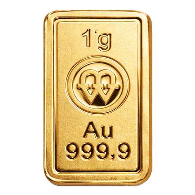 1 Gram Mint of Poland Gold Bar .9999 Fine (in Assay)