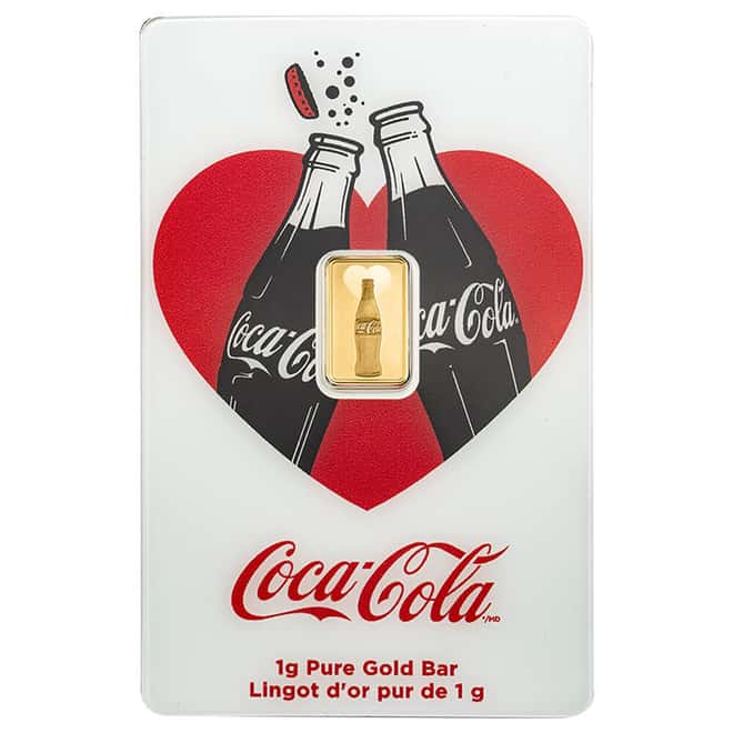 1 Gram PAMP Suisse Coca-Cola® Valentine’s Day Gold Bar (in Assay)