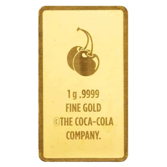 1 Gram PAMP Suisse Coca-Cola® Cherry Coke Gold Bar 40th Ann. (in TEP)