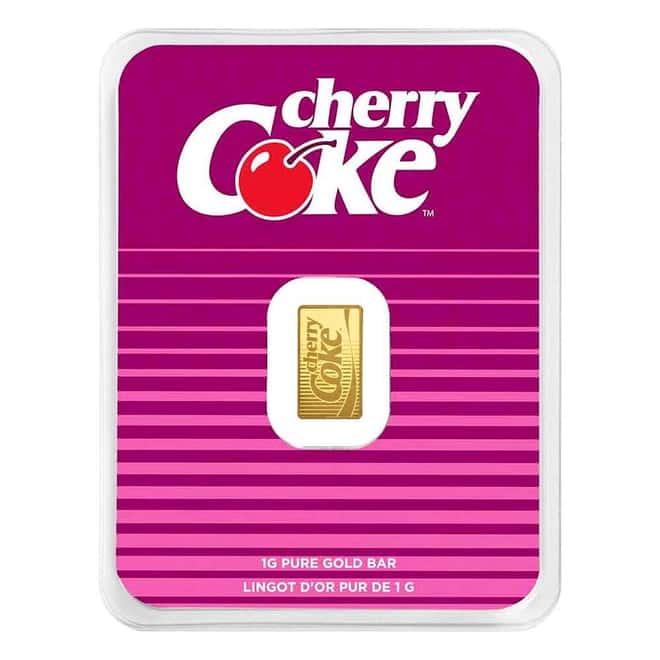1 Gram PAMP Suisse Coca-Cola® Cherry Coke Gold Bar 40th Ann. (in TEP)