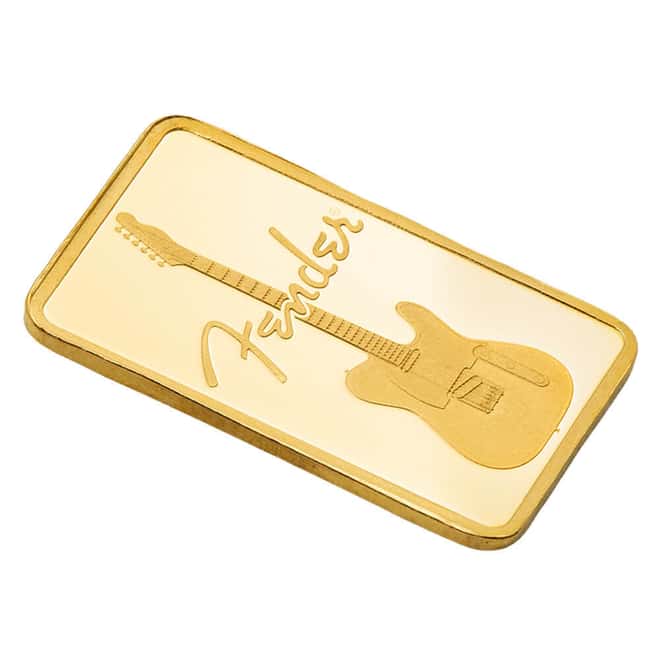 1 Gram PAMP Suisse Fender® 80th Ann. Gold Bar .9999 (in Assay)