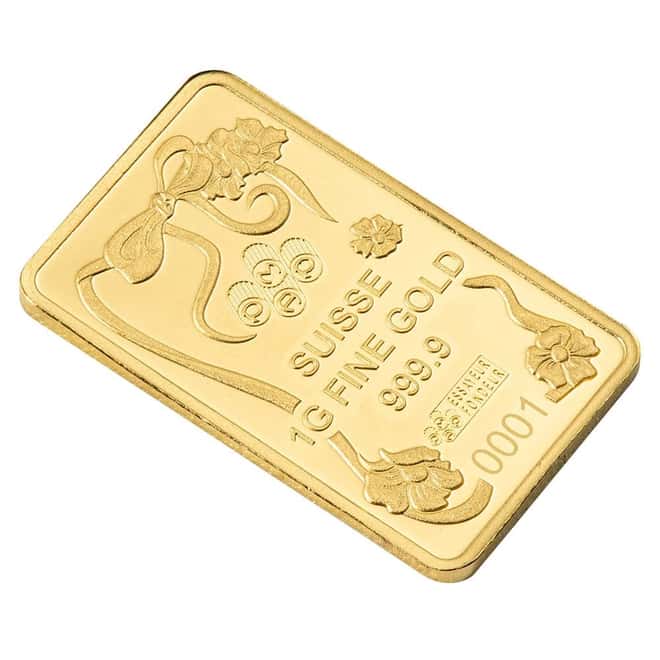 1 Gram PAMP Suisse Iconic Barbie™ Gold Bar (in Assay)
