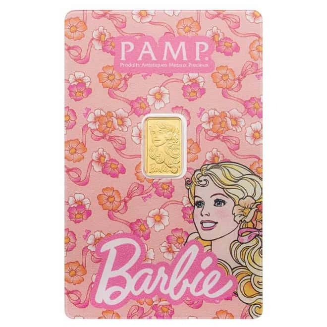 1 Gram PAMP Suisse Iconic Barbie™ Gold Bar (in Assay)