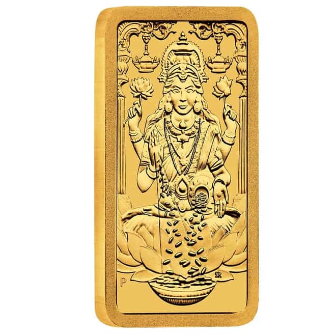 1 Gram Perth Mint Diwali Lakshmi Gold Bar .9999 Fine (in Assay)