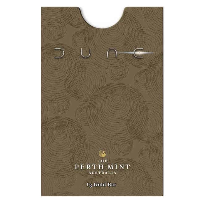 1 Gram Perth Mint Dune Gold Bar .9999 Fine (in Assay)