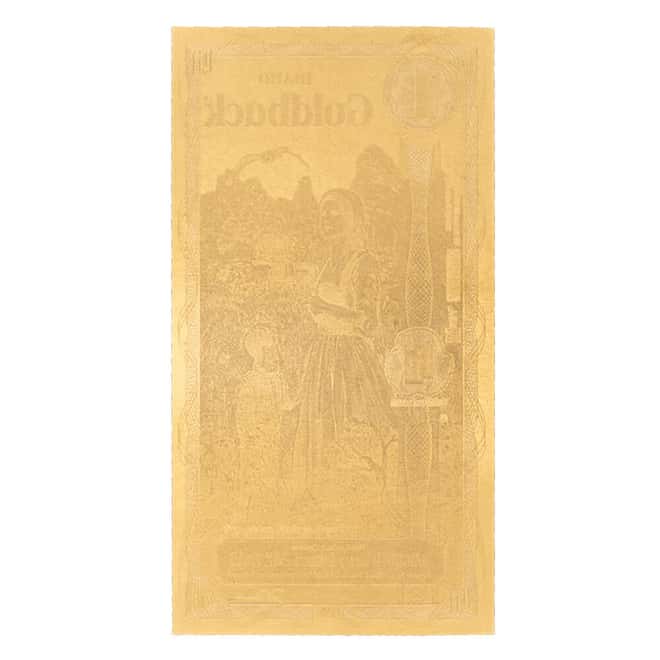 Pack of 100 - 1 Idaho Goldback 1/1000 oz 24K Gold Foil Aurum Note
