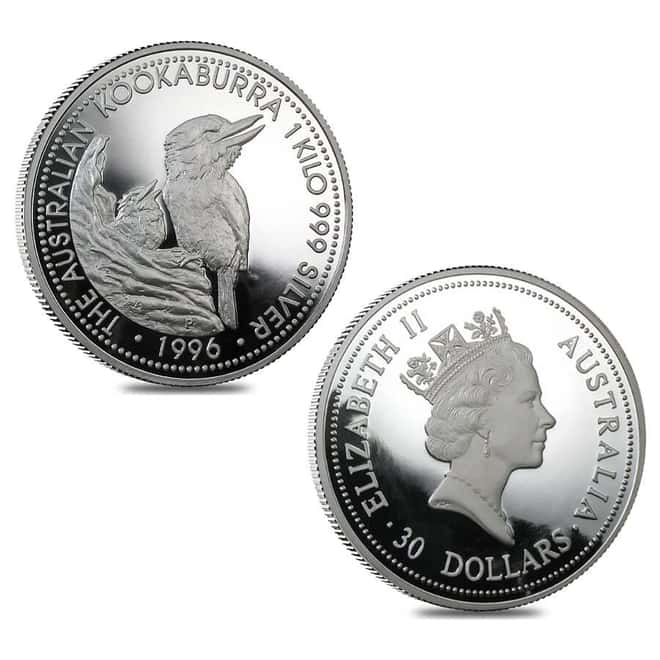 1996 45.15 oz Proof Silver Australian Kookaburra 4-Coin Set Perth Mint