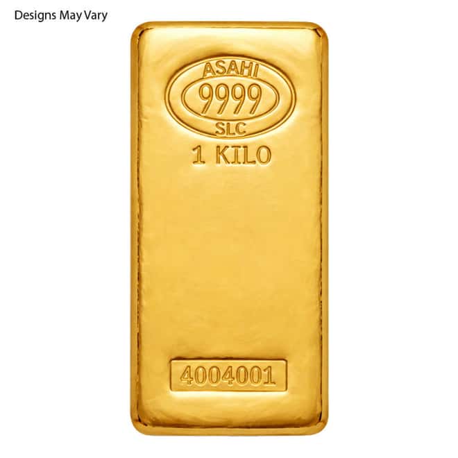 1 Kilo Asahi Cast Gold Bar .9999 Fine (w/Assay)