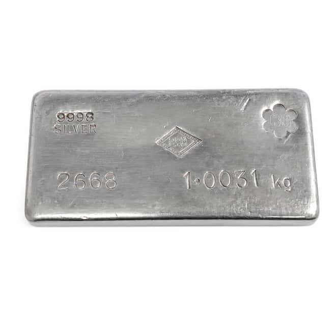 1 Kilo Australia SR Mitchell SRM Vintage Silver Cast Bar .999+ Fine