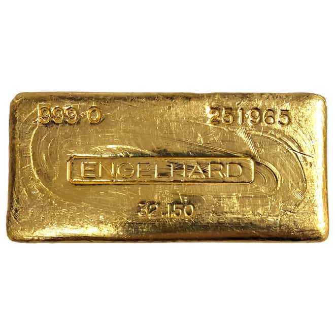 1 Kilo Engelhard Gold Bar .999+ Fine