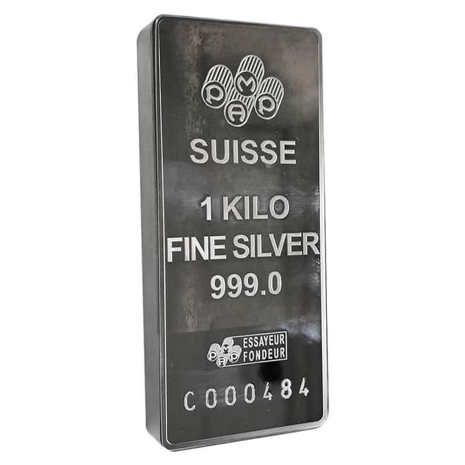 1 Kilo PAMP Suisse Lady Fortuna Silver Bar .999 Fine (w/Assay)