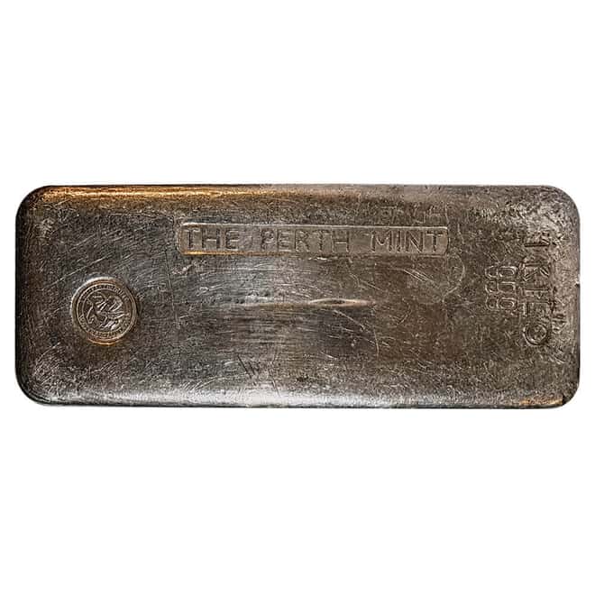 1 Kilo Perth Mint Vintage Silver Bar .999 Fine
