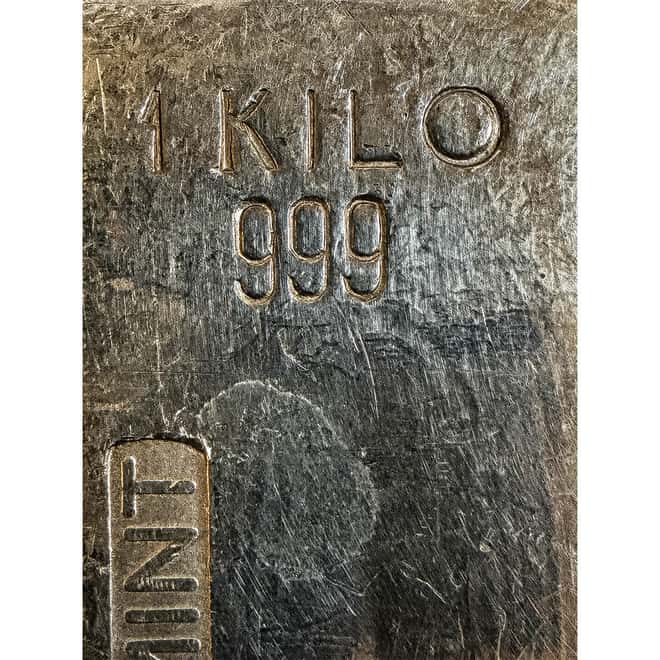 1 Kilo Perth Mint Vintage Silver Bar .999 Fine