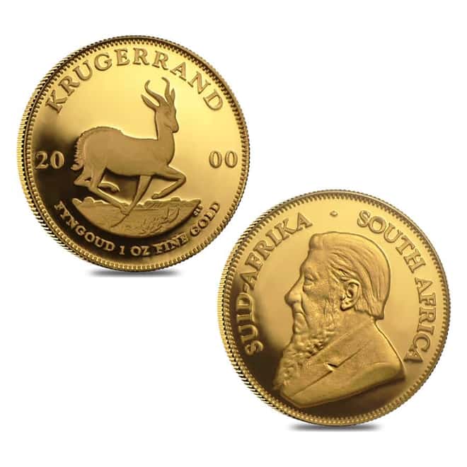 2000 2.1 oz South African Gold Krugerrand Millennium 5-Coin Proof Set (w/Box & COA)