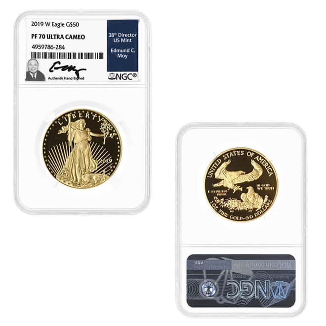 2019-W 1.85 oz Proof Gold American Eagle 4-Coin Set NGC PF 70 UCAM (Edmund C. Moy)