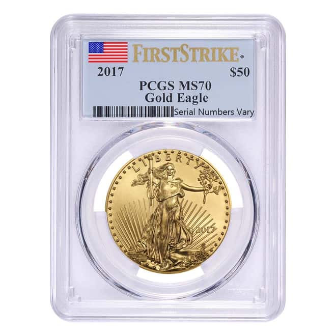 2017 1.85 oz Gold American Eagle 4-coin Set PCGS MS 70 First Strike