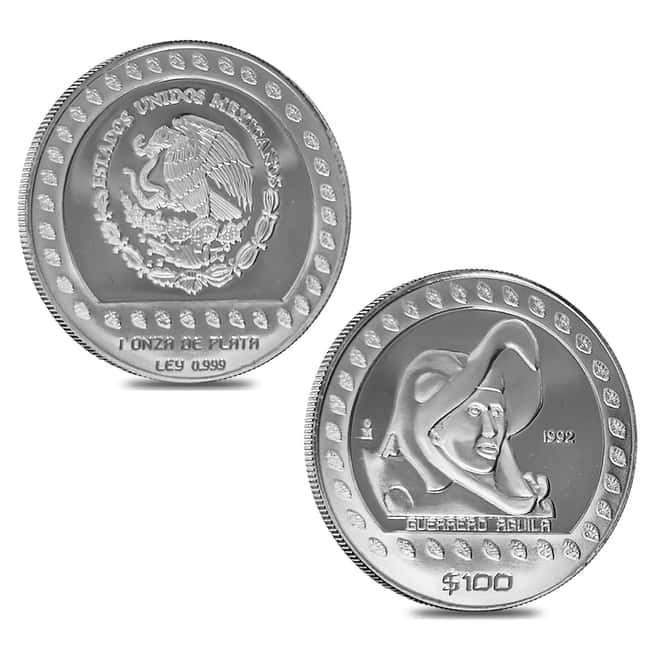 1992 Mexico Gold/Silver Aztec Proof 5-Coin Set (w/Box & COA)
