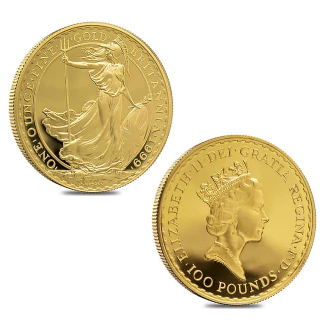1999 1.85 oz Gold Britannia 4-Coin Proof Set (w/Box & COA)