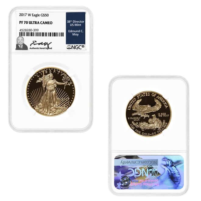 2017-W 1.85 oz Proof Gold American Eagle 4-Coin Set NGC PF 70 UCAM (Edmund C. Moy)