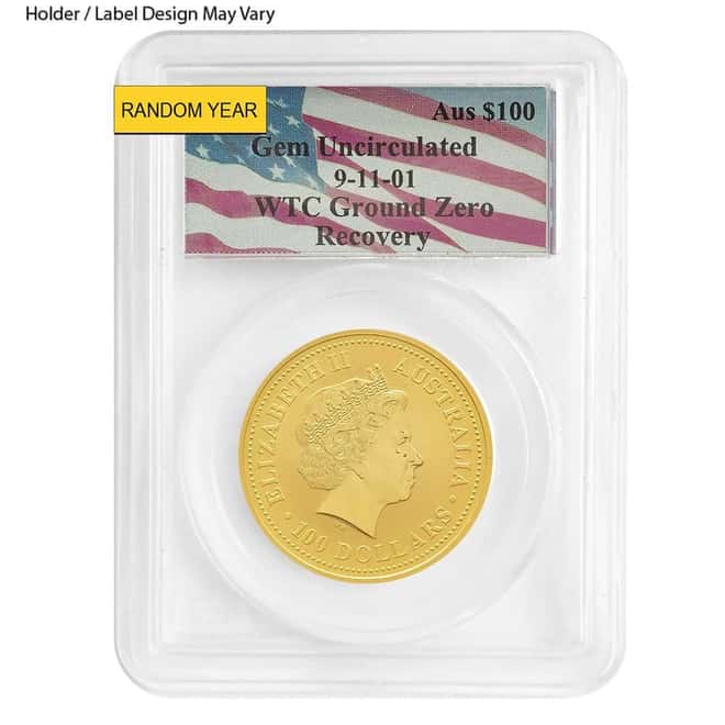 1 oz Australian Gold Kangaroo Perth Mint PCGS Gem UNC WTC Ground Zero (Random Year)